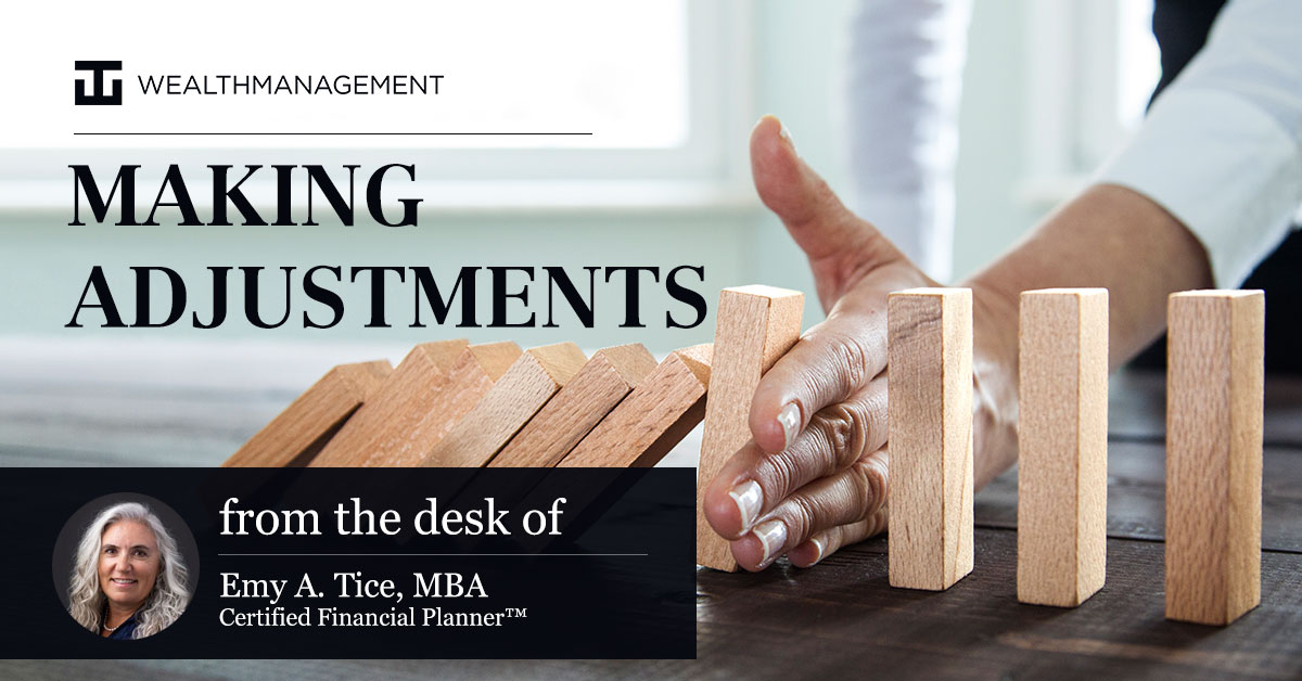 Making Adjustments - From the desk of Emy Tice